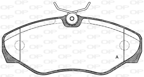 OPEN PARTS Piduriklotsi komplekt,ketaspidur BPA0834.10